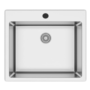 Νεροχύτης Ένθετος Χειροποίητος Μονός 55x50,5cm Excel Athena 720CMS383 Inox Σατινέ