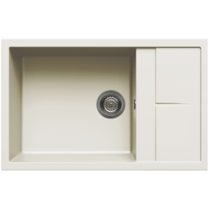 Ένθετος Γρανιτένιος Νεροχύτης 78x50cm Unico 310 Bianco Antico G62 Elleci - Image 2