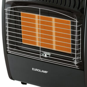 Σόμπα Υγραερίου Μαύρη 4.2KW Οβάλ Με Αερόθερμο 1500W, Turbo Fan & Regulator EUROLAMP - Image 2
