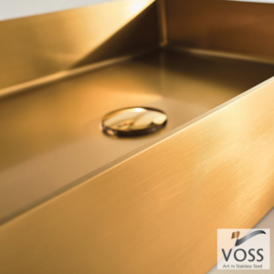Επιτραπέζιος Νιπτήρας Gold Brushed PVD 55x38cm Aldo Voss - Image 3