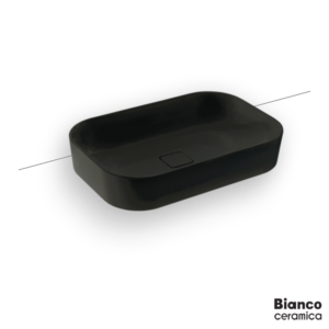 Επιτραπέζιος Νιπτήρας Black Matt 60x40cm Centro Bianco Ceramica - Image 2