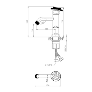 Μπαταρία Νιπτήρος Inna Cromo 23501 Karag - Image 3
