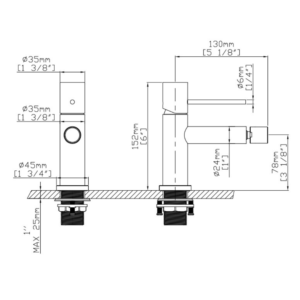 Μπαταρία Μπιντέ Artemis Cromo B703C05-C Karag - Image 2