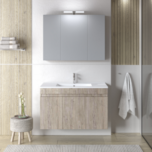 Σετ Έπιπλο Μπάνιου OMEGA BEIGE OAK 90 9SOM090BO0W 87x44x60cm