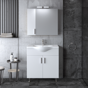Σετ Έπιπλο Μπάνιου SIENA WHITE 75 9SSI075GL0W 72x34x83cm