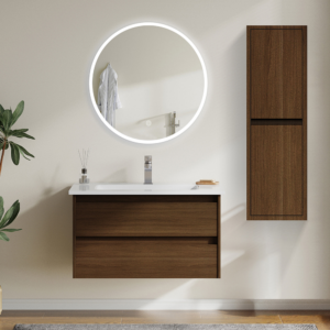 Σετ Έπιπλο Μπάνιου EVELYN PLYWOOD 80cm. BROWN 9SEVE080BR