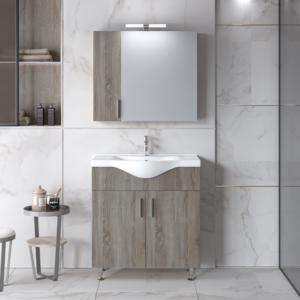 Σετ Έπιπλο Μπάνιου SIENA SONOMA DARK 75 9SSI075SD0W 72x34x83cm
