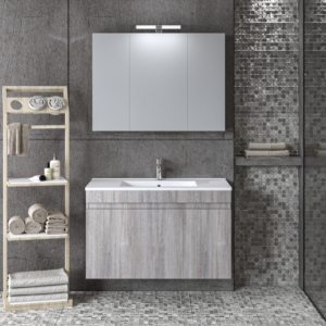 Σετ Έπιπλο Μπάνιου OMEGA GREY OAK 90 9SOM090GO0W 87x44x60