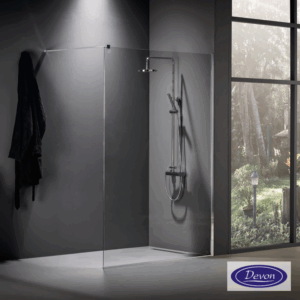 Σταθερό Πάνελ Καμπίνας Devon Iwis Walk-in Chrome Clean Glass Ύψος 200cm | Σε 10 Διαστάσεις