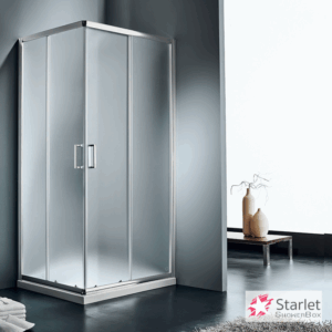Καμπίνα Nτουζιέρας Γωνιακής Εισόδου Starlet Corner Entry Fabric Chrome | Σε 3 διαστάσεις