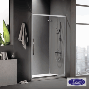 Καμπίνα Από Τοίχο σε Τοίχο Flow Slider Clean Glass Chrome Devon | Σε 6 Διαστάσεις