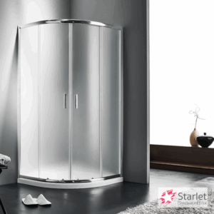 Ημικυκλική Καμπίνα Ντουζιέρας Starlet Quadrant Fabric Chrome | Σε 2 Διαστάσεις