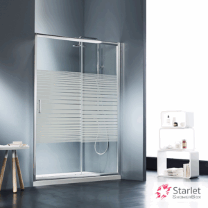 Καμπίνα Από Τοίχο σε Τοίχο Starlet Slider Stripes Chrome h.180cm | Σε 6 Διαστάσεις
