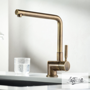 Μπαταρία Νεροχύτη Παραθύρου Σπαστή Tech Antique Brass La Torre | 200-12115-221